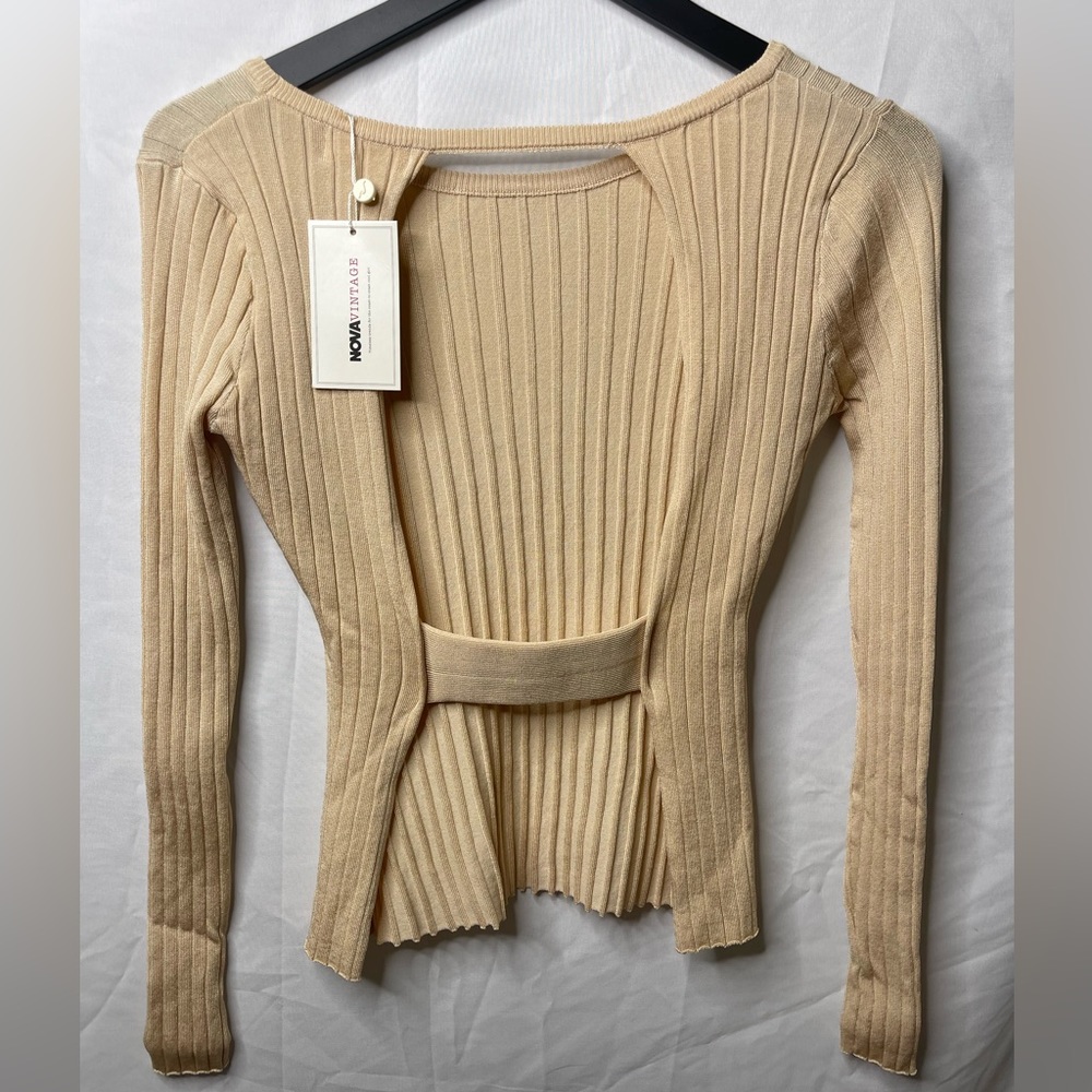 Open back sweater